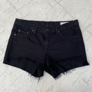 Rag & Bone denim shorts, size 28, black